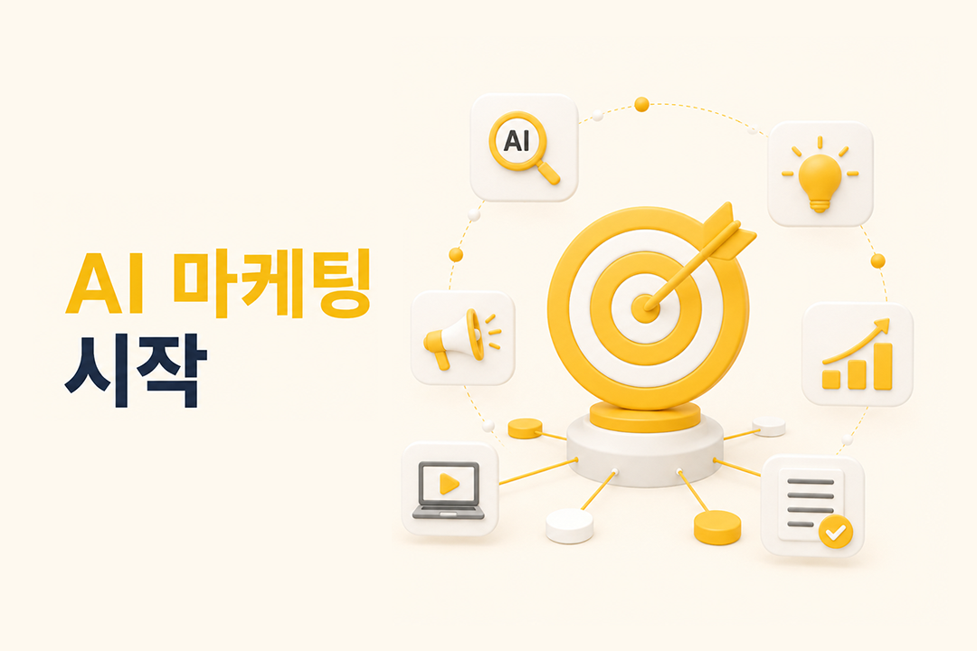AI 마케팅 시작 초보 마케터 첫 번째 단계 가이드 원플랜마케팅