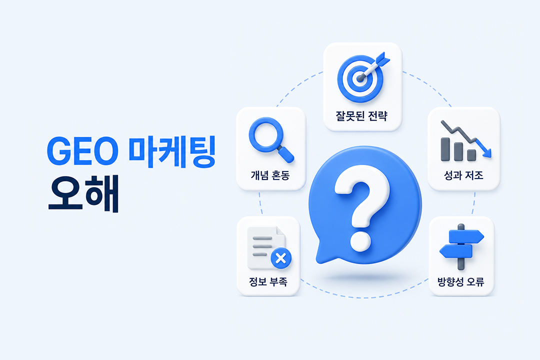 GEO 마케팅 오해 초보자 5가지 잘못된 믿음 원플랜마케팅