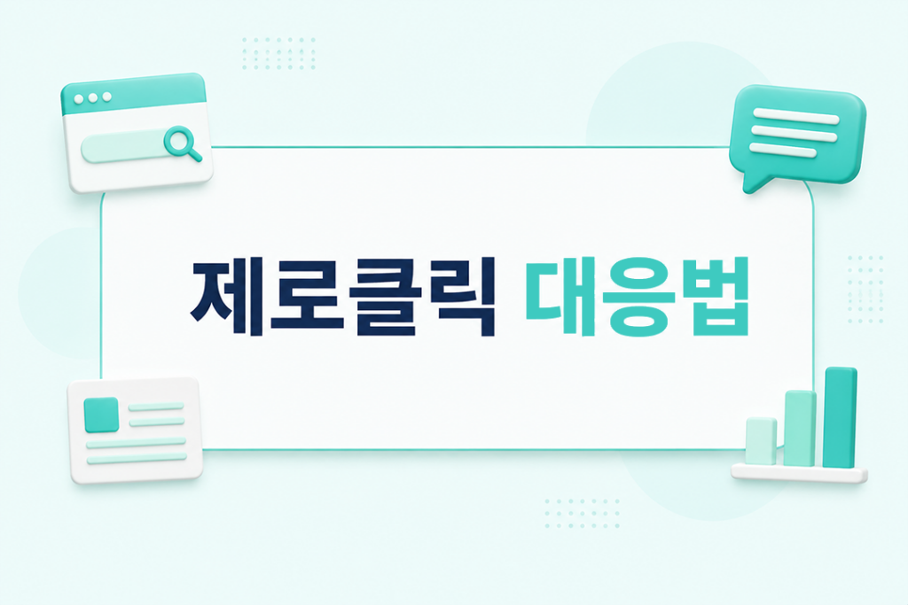 제로클릭 대응법 AI 검색 GEO 브랜드 노출 전략 가이드 원플랜마케팅