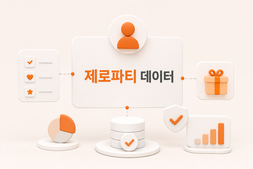 제로파티 데이터 퍼스트파티 서드파티 차이 마케팅 가이드 원플랜마케팅