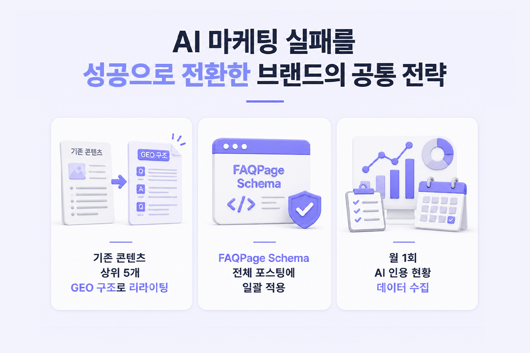 AI 마케팅 실패 이유 성공 전환 공통 패턴 원플랜마케팅
