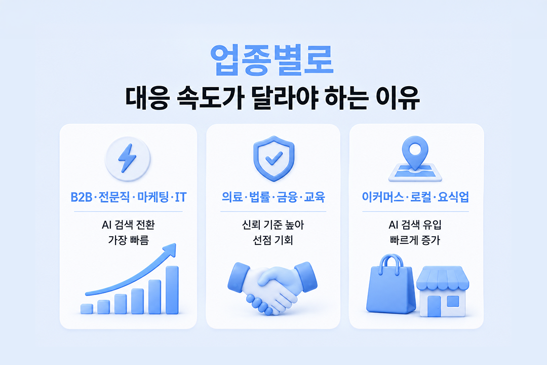 AI 검색 사용자 증가 업종별 대응 속도 차이 원플랜마케팅
