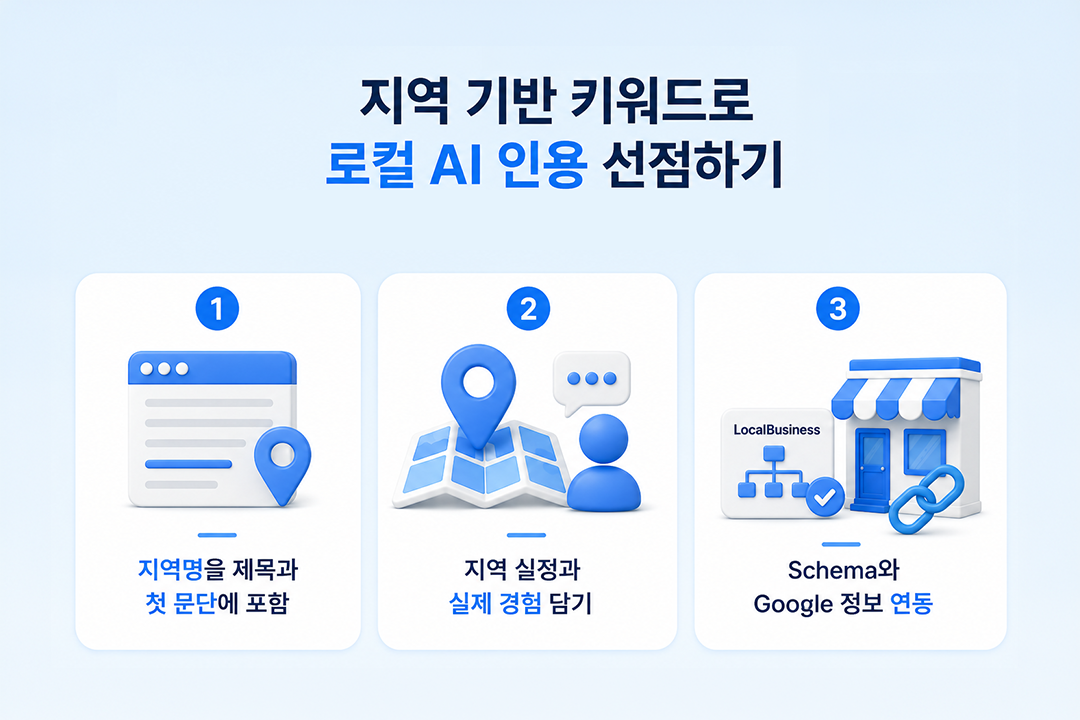 소상공인 GEO 전략 지역 기반 키워드 로컬 AI 인용 원플랜마케팅